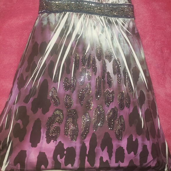 Blinged & Beaded Leopard Dress - Picture 2 of 5